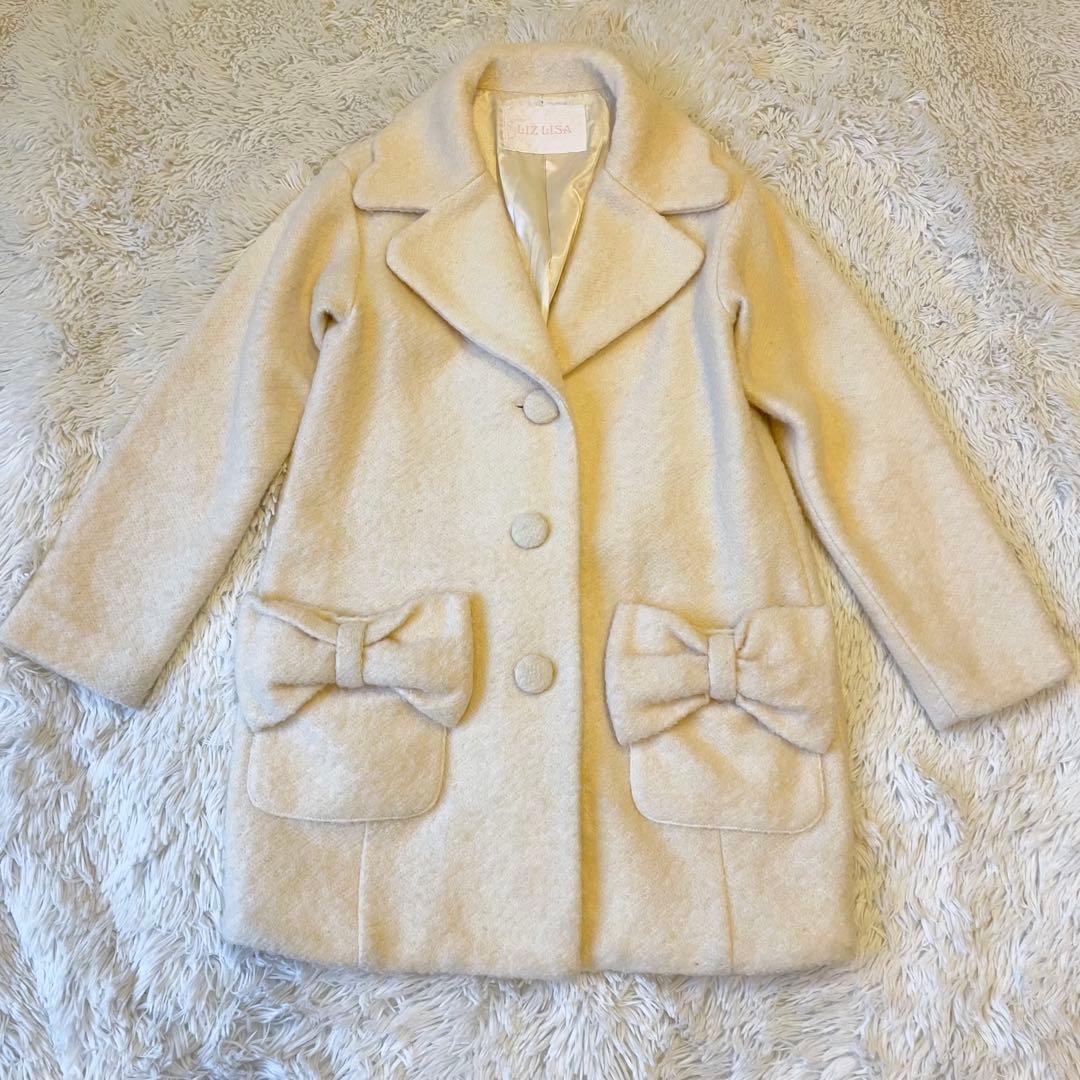 ジャケット・アウター LIZ LISA Cream Ribbon Coat Women Size 0