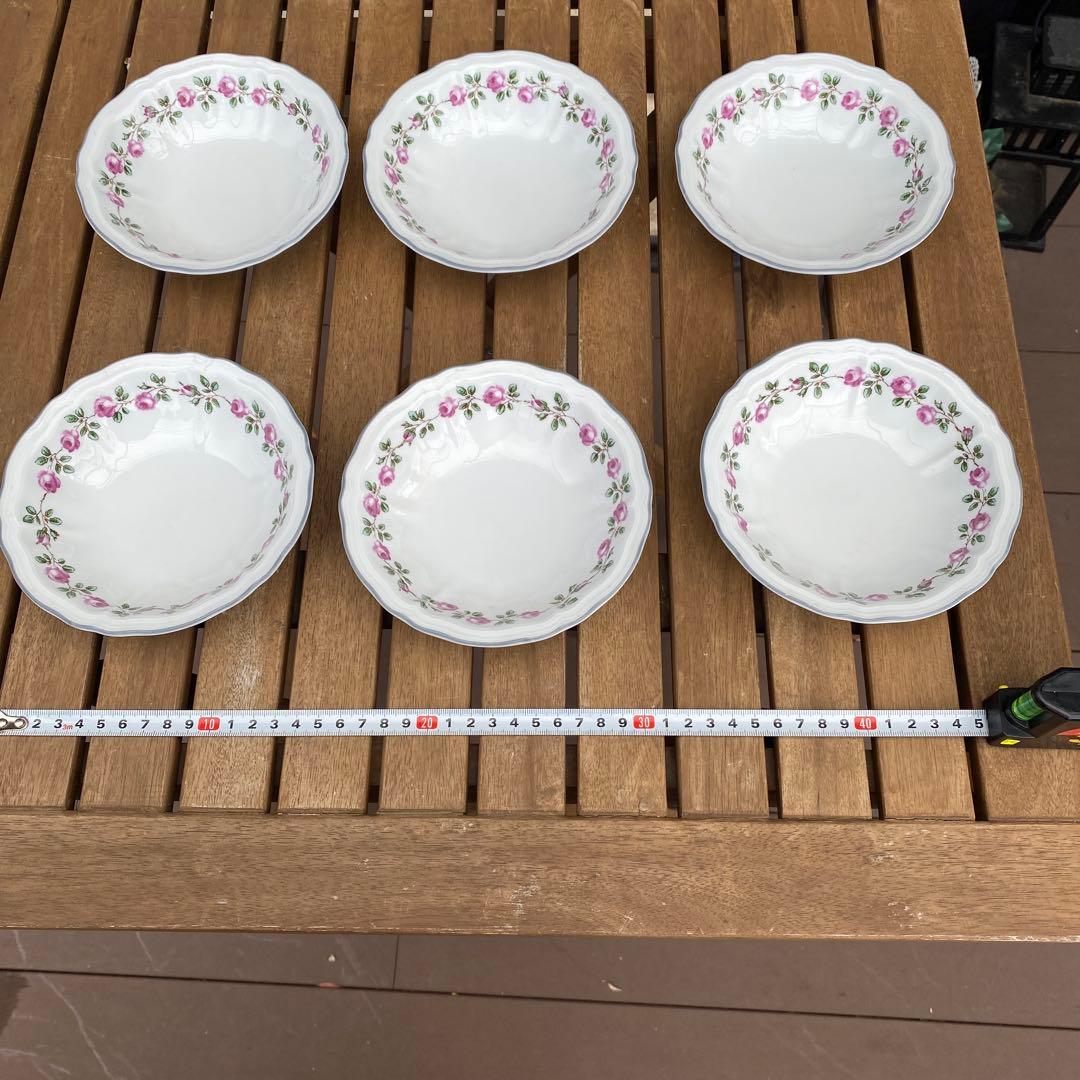 ジノリ　スモールローズ　フルーツボウル×6