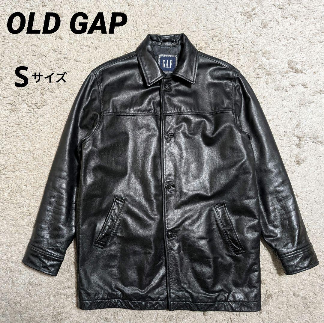 00s OLD GAP レザー カーコート 牛革 ブラック Ｓ 野村訓市