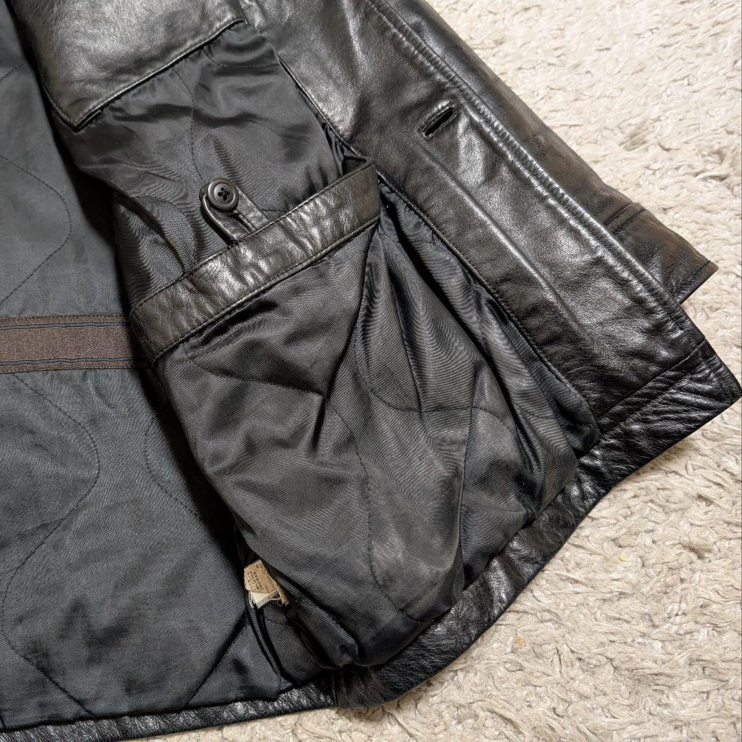 00s OLD GAP レザー カーコート 牛革 ブラック Ｓ 野村訓市