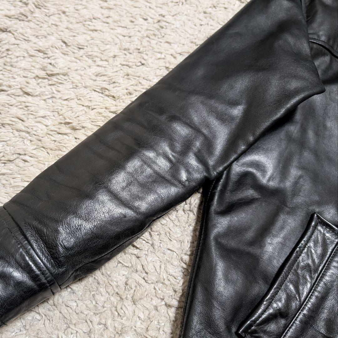 00s OLD GAP レザー カーコート 牛革 ブラック Ｓ 野村訓市