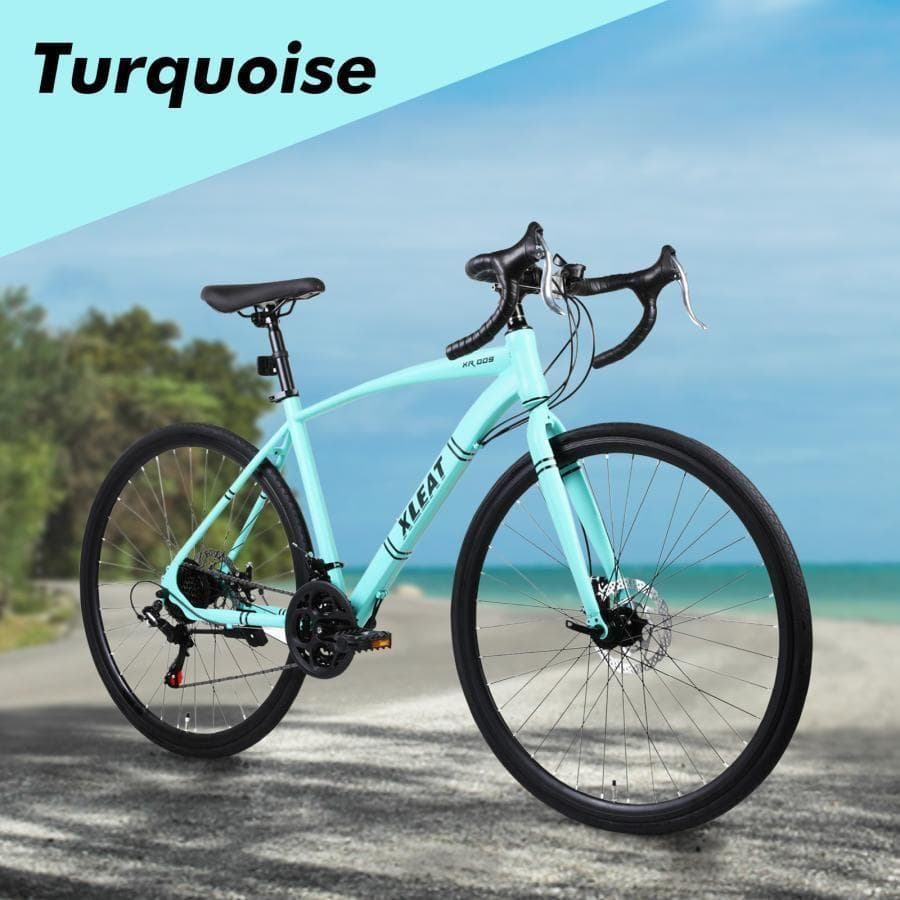 ロードバイク 700c シマノ製 21段変速 ライト スタンド付 自転車2088