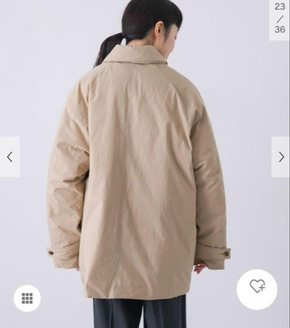 新品タグ付　かぐれ　コットンダウンジャケット　ベージュ　今季完売品　再お値下げ