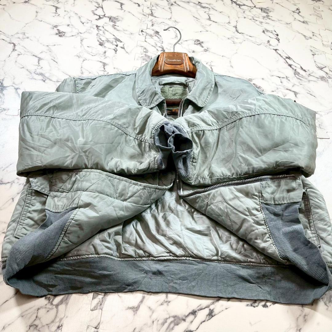 ✨90s/CWU-45P✨ (XL) ALPHA シルバー フライトジャケット