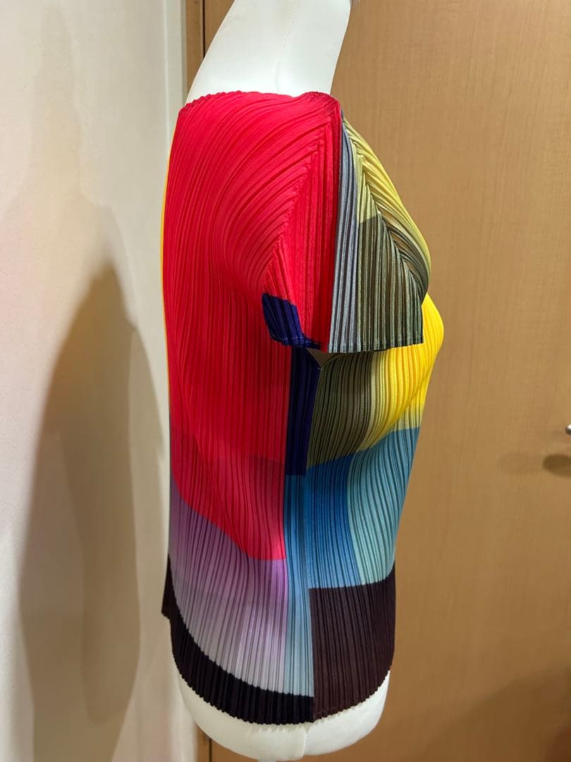 ⭐️本日限定価格⭐️レアなマルチカラープリーツプリーズタグ付き極美品⭐️