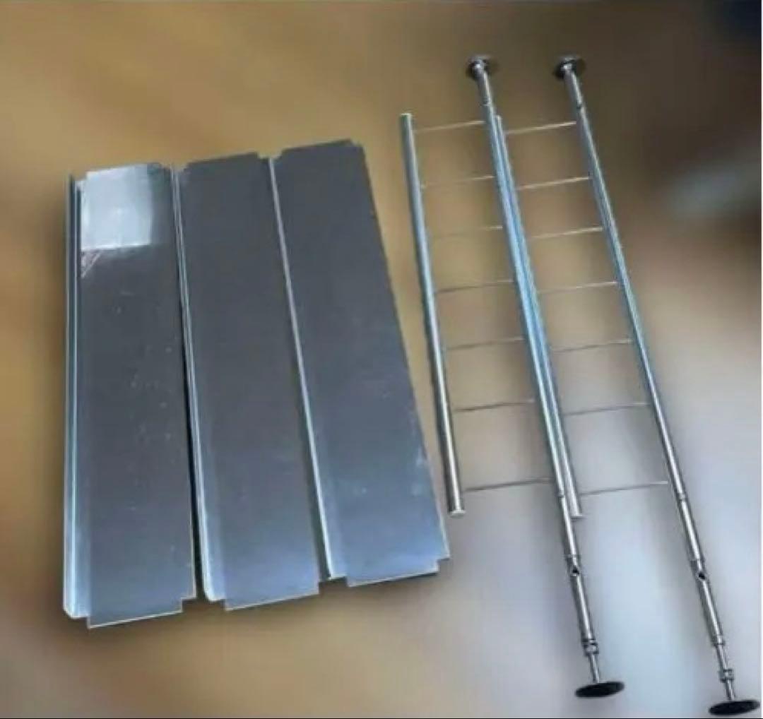 燕三条製 ステンレス 調味料ラック 突っ張り式 3段