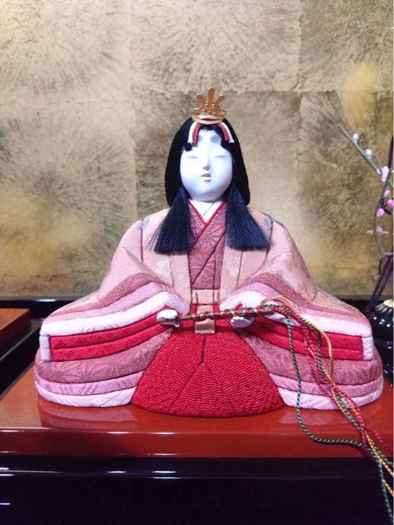 江戸木目込人形　雛人形　親王飾り　雛飾り一式　粋玉作　羽子板　匿名配送