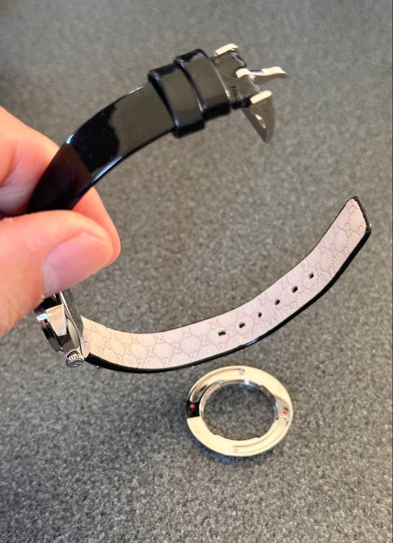 美品 GUCCI 129.5 グッチ チェンジベゼル レディース腕時計