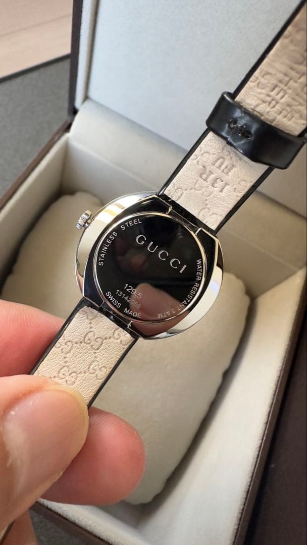 美品 GUCCI 129.5 グッチ チェンジベゼル レディース腕時計