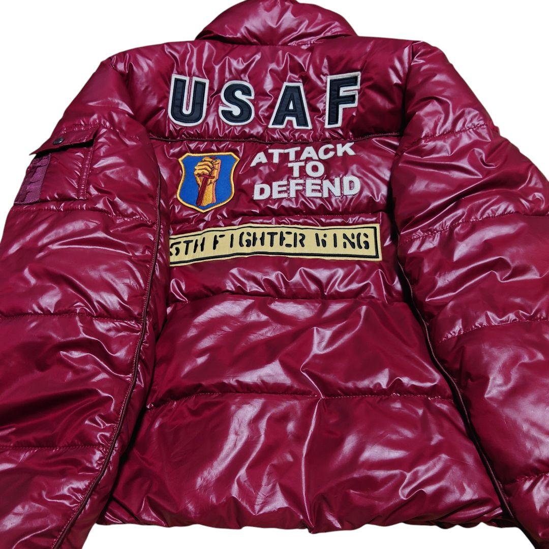 AVIREX(アヴィレックス)、メンズ中綿ブルゾン、ワインレッド、メンズМ