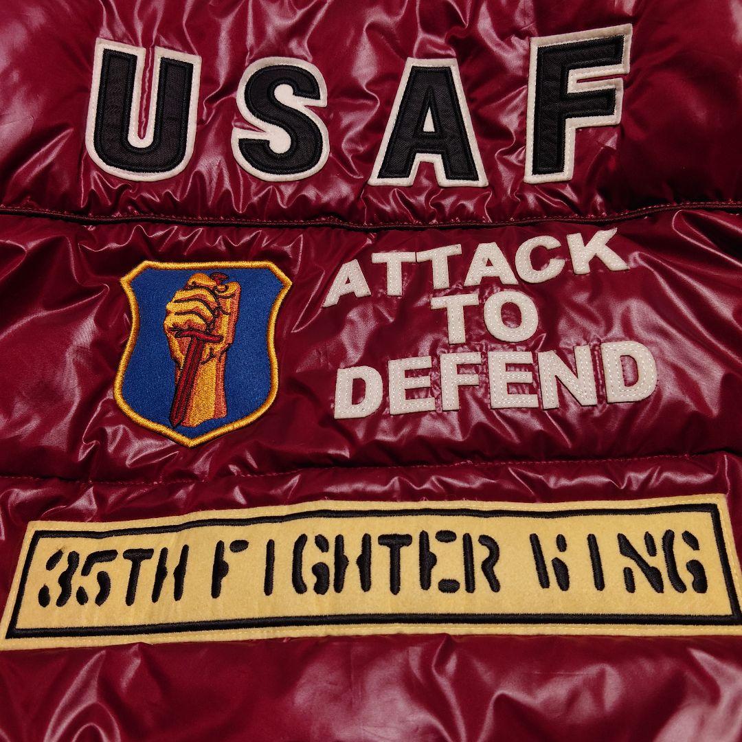 AVIREX(アヴィレックス)、メンズ中綿ブルゾン、ワインレッド、メンズМ