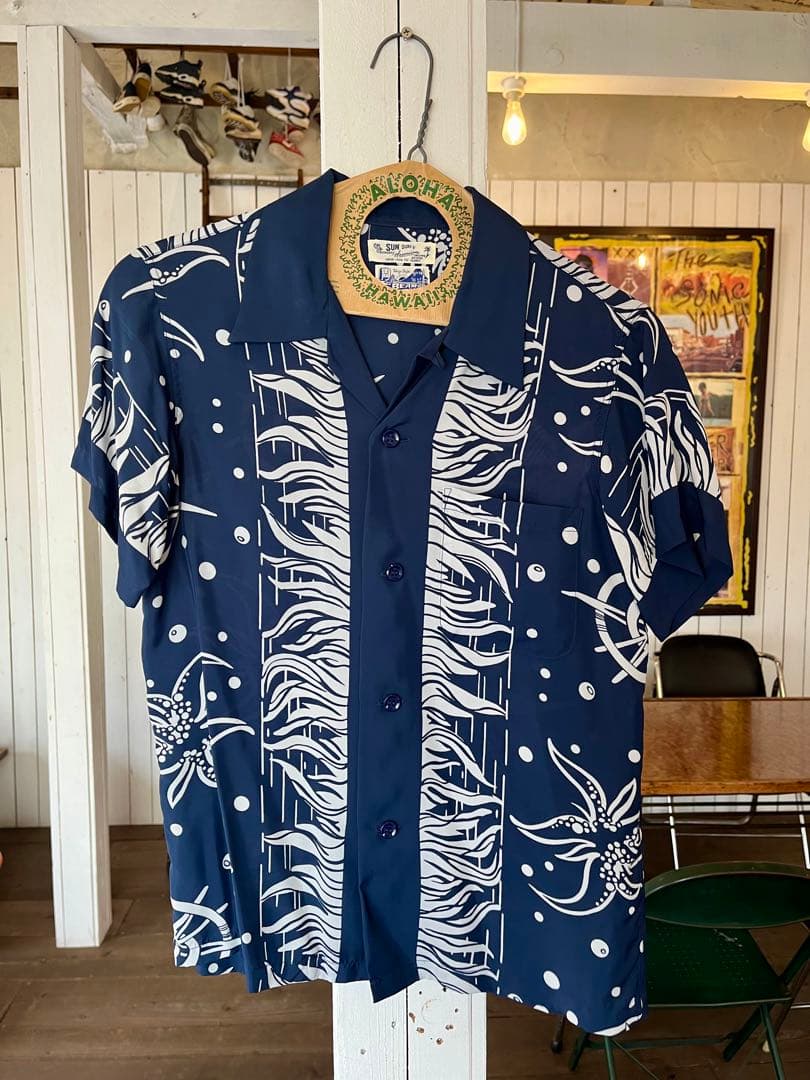 beams × sunsurf アロハシャツ サンサーフ レーヨン