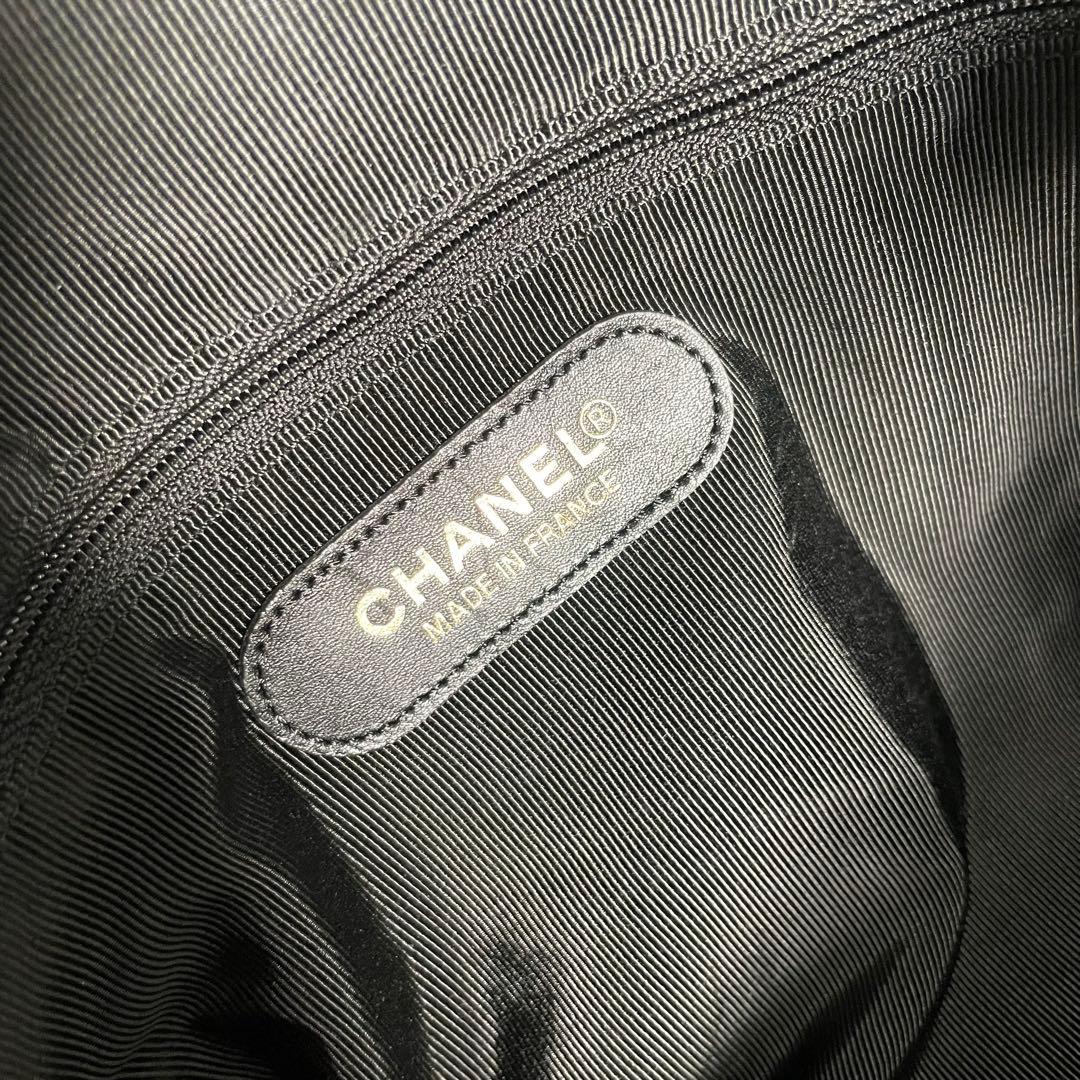 シャネル ボストンバッグ ハンドバッグ キャビアスキン　レザー ブラック