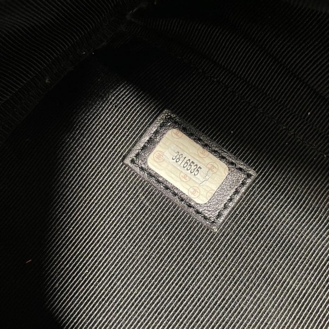 シャネル ボストンバッグ ハンドバッグ キャビアスキン　レザー ブラック