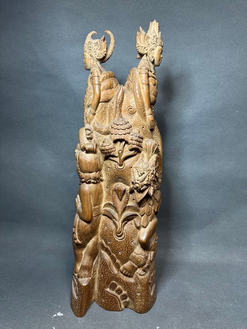 超大型　インドネシア　バリ島　木彫り　ガルーダ　魔除　弁財天　ガネーシャ仏教美術