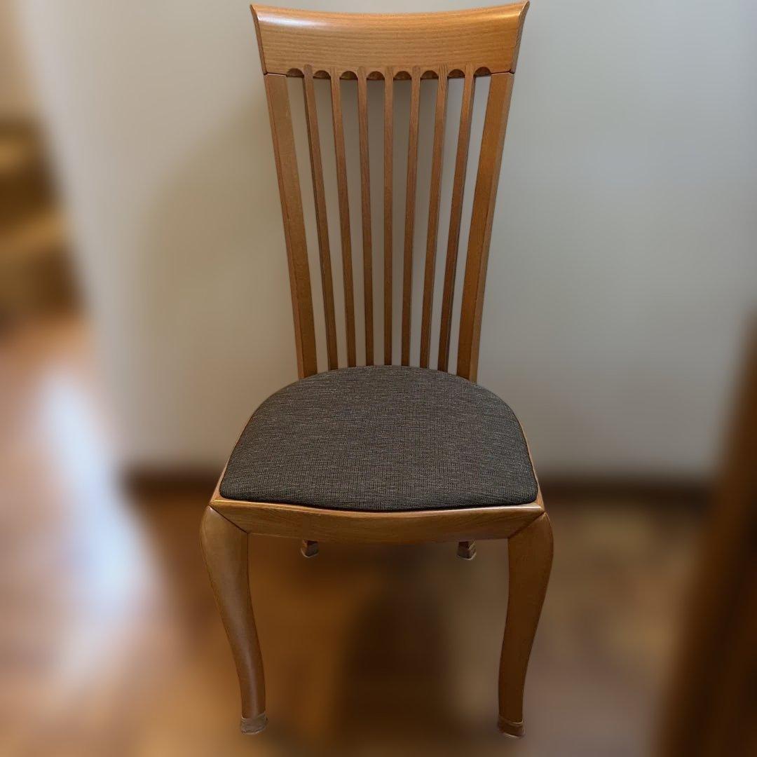 【高級】オカムラ社製　木製ダイニングチェア クッション付き