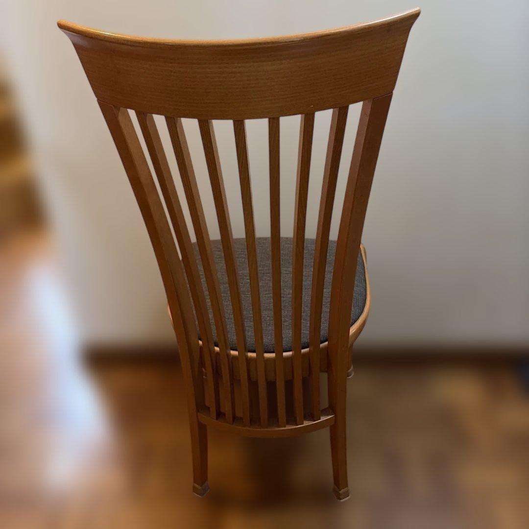 【高級】オカムラ社製　木製ダイニングチェア クッション付き