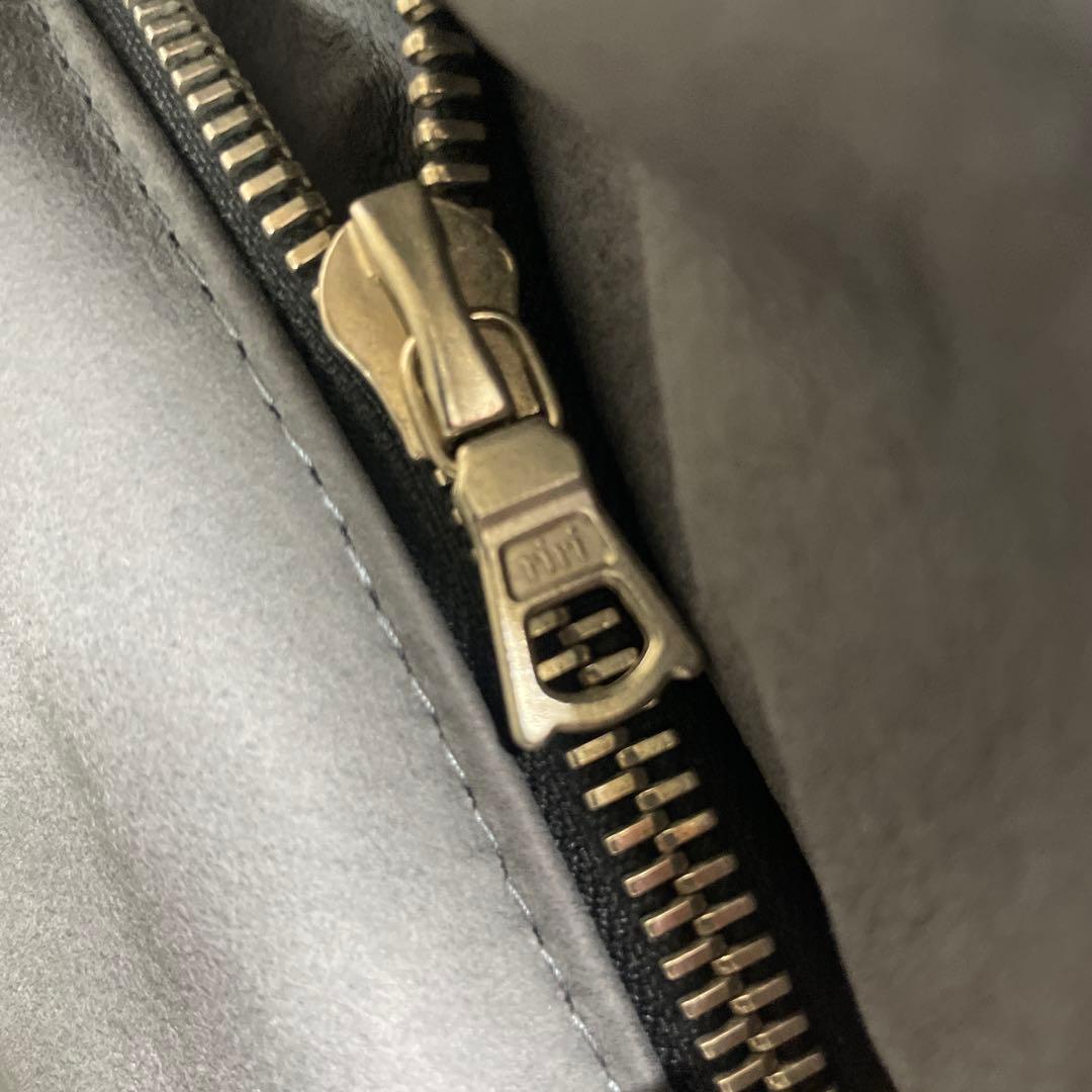 ユーロヴィンテージ　ペッカリー　レザージャケット　ririジップ　イタリア製