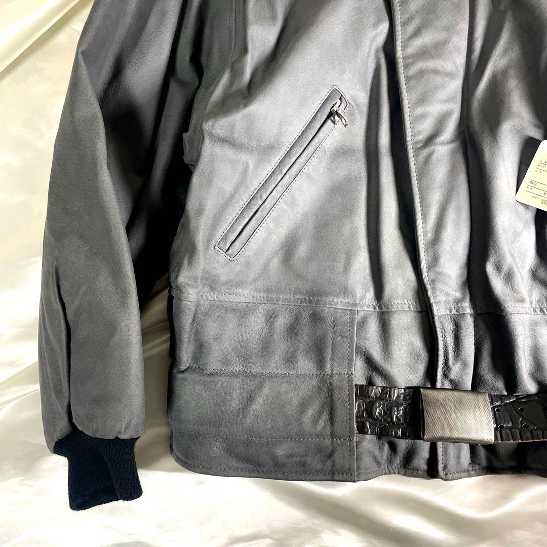 ユーロヴィンテージ　ペッカリー　レザージャケット　ririジップ　イタリア製