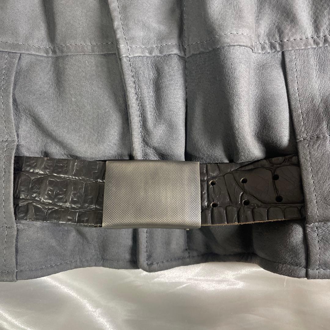 ユーロヴィンテージ　ペッカリー　レザージャケット　ririジップ　イタリア製