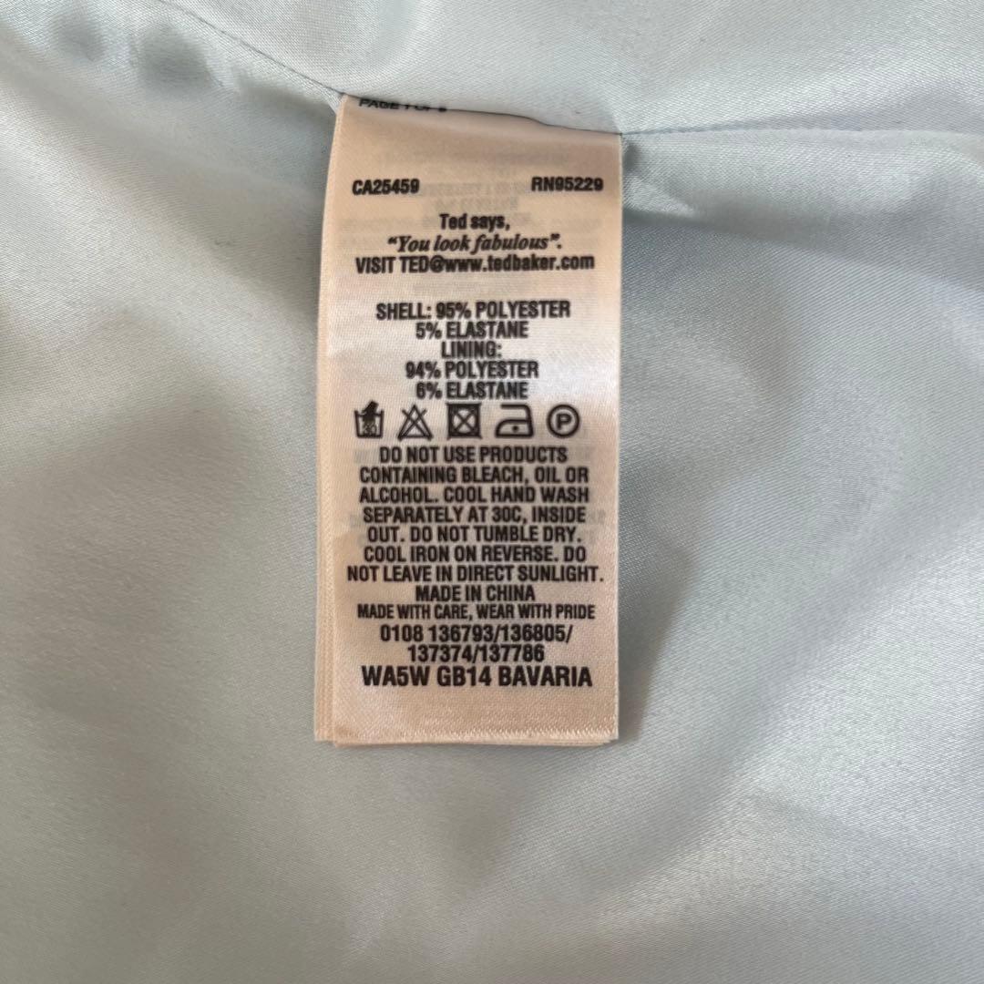 【極美品】TED BAKER 0 花柄 ワンピース ミント　フォーマル