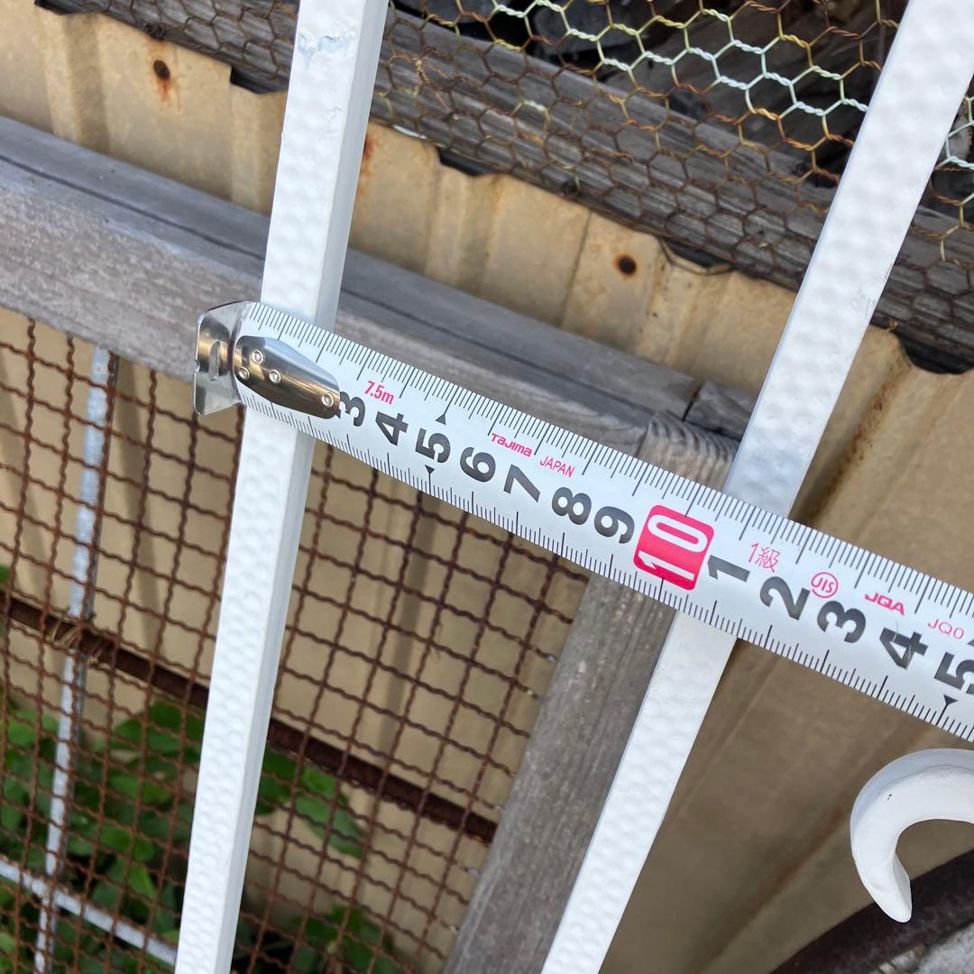 白 面格子 アイアン フェンス 窓枠 ガーデニング ハートフェンス 格子