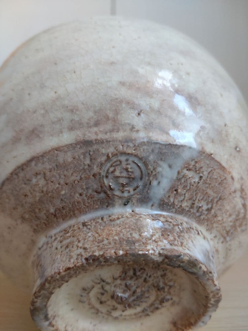 【萩焼】十二代　田原陶兵衛　貫入　茶碗　県無形文化財保持者　斗々屋　堅手　玉子手