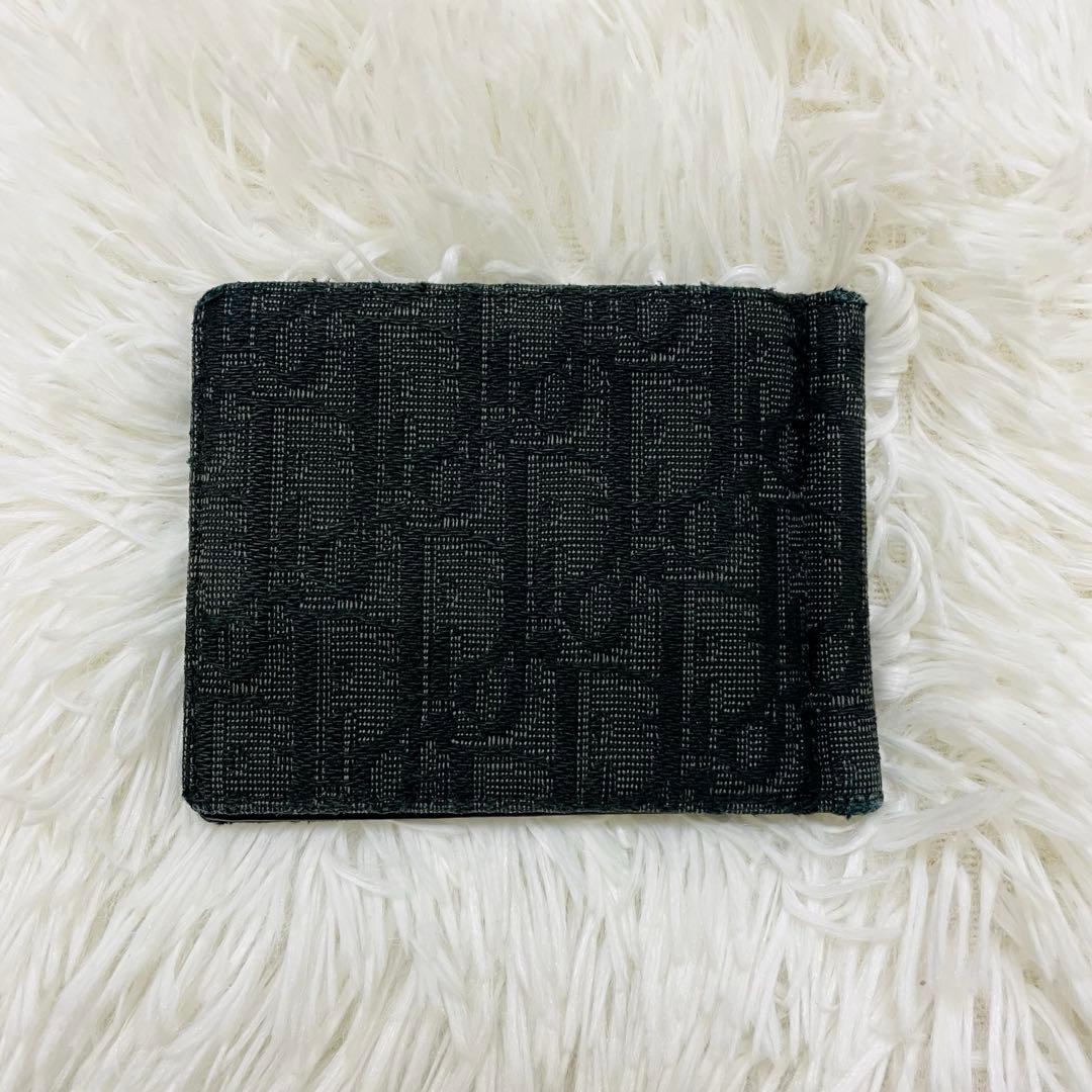 極美✨付属完備✨DIOR マネークリップ オブリーク レザー ブラック