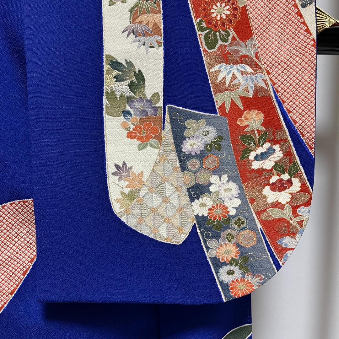 【新品未使用・仕立上・正絹】振袖－４＜金銀彩柄・ぼかし染め＞丈１５７㎝　裄６３㎝