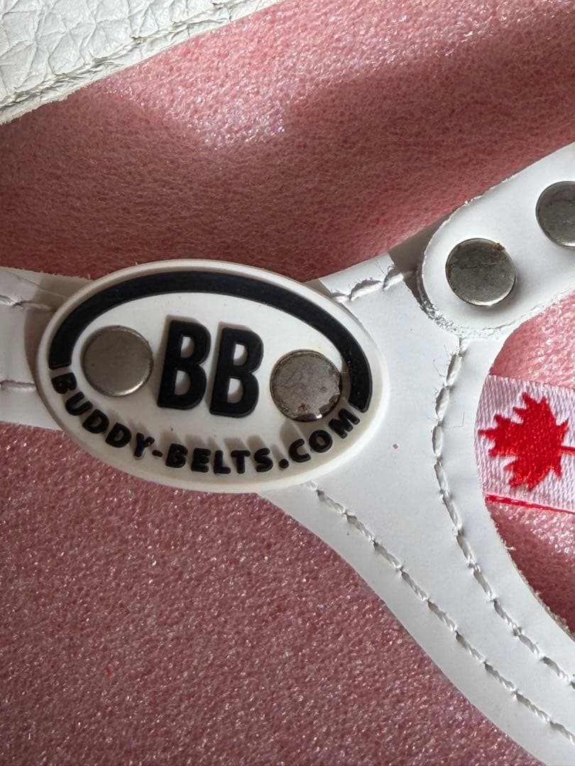 バディベルト　ホワイトレザー ハーネス 2.5号