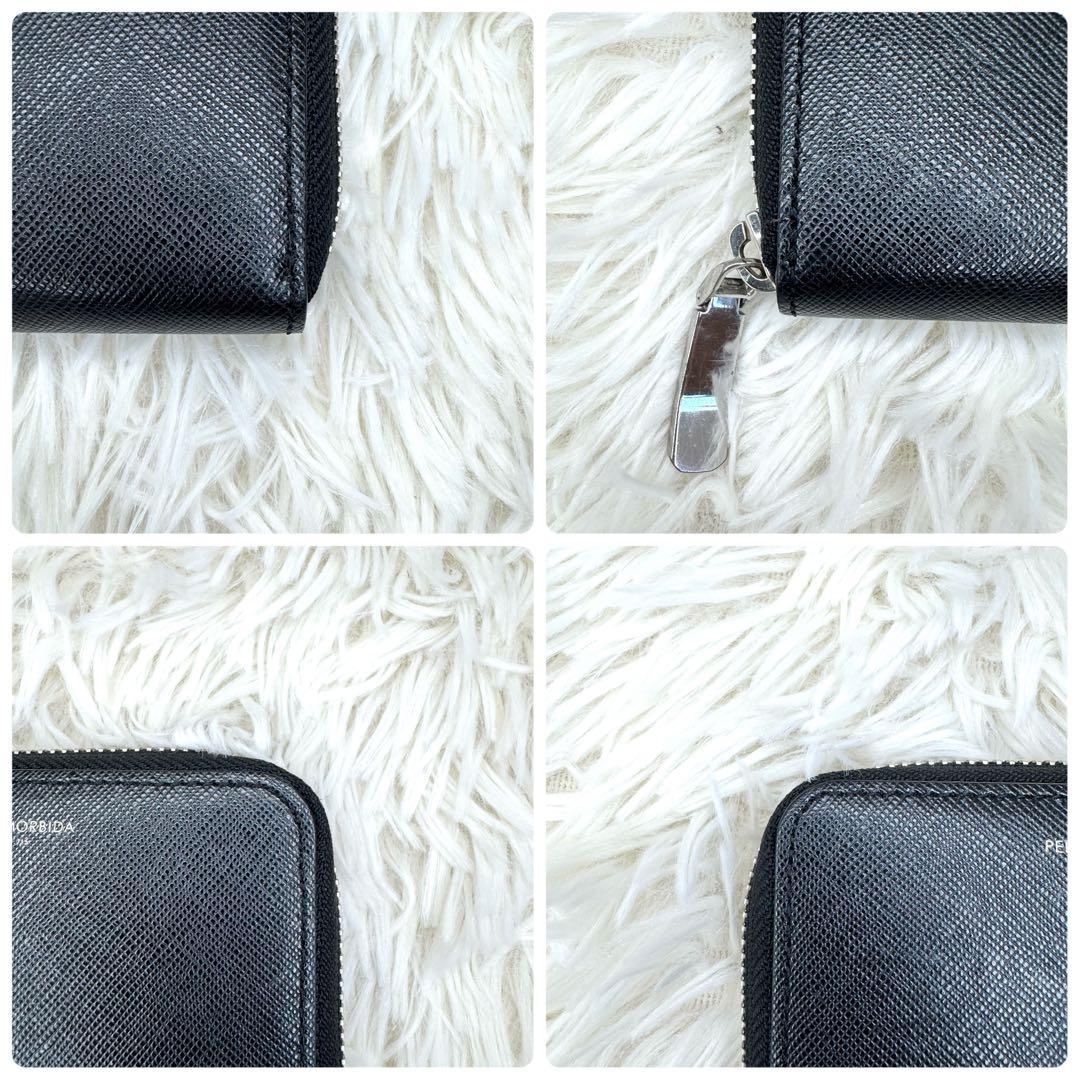 ペッレモルビダ ケース バルカ ラウンドファスナー レザー 黒