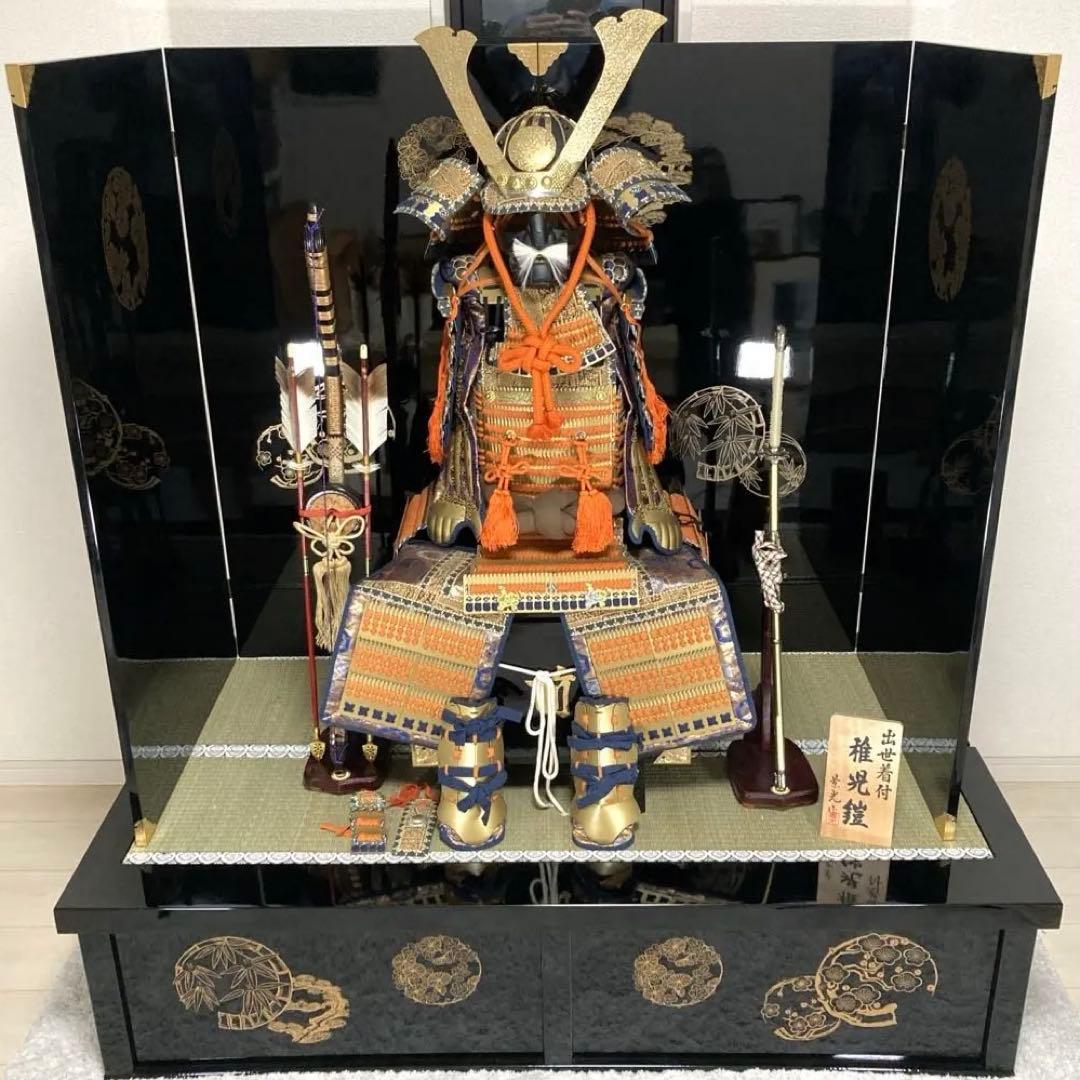 鎧兜のみ　稚児等身大鎧兜　五月人形　稚児鎧兜　着用鎧兜　景光作　1