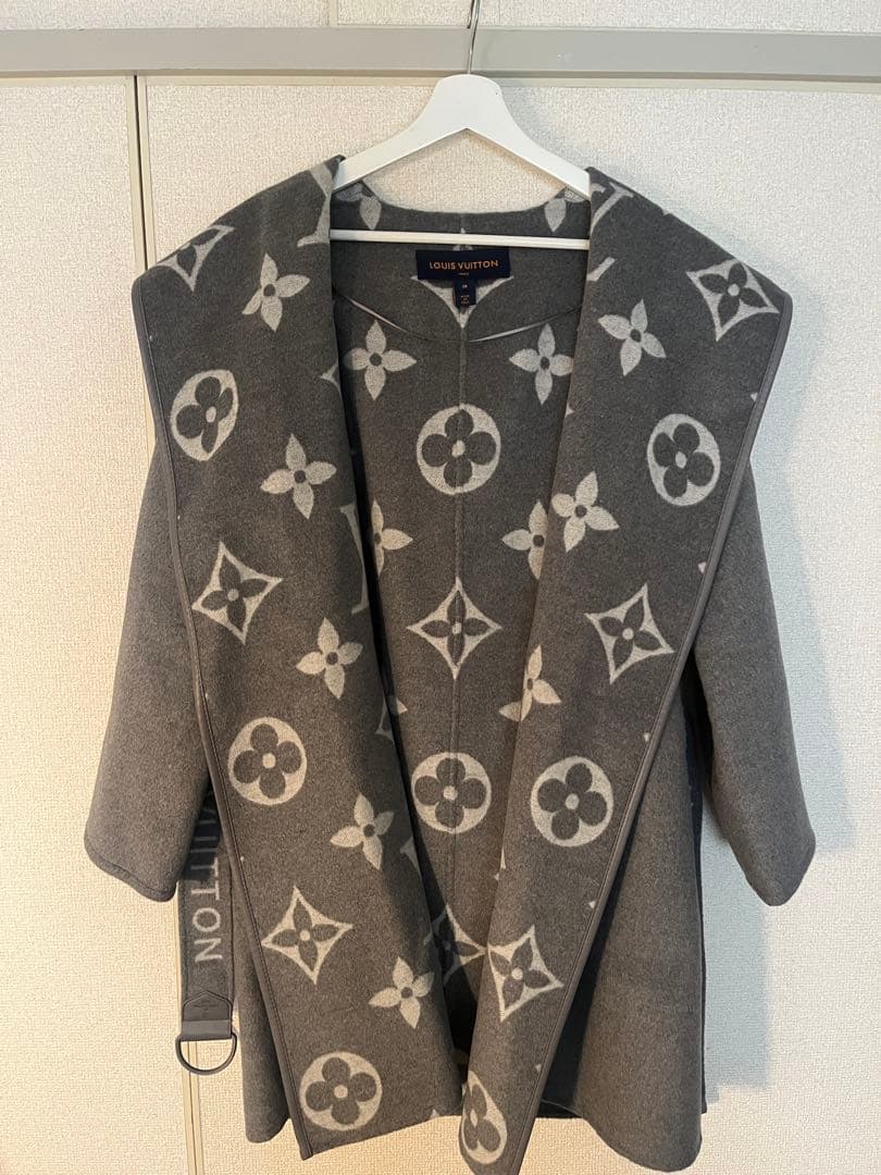 ヴィトン ウール コート 38レディース グレー モノグラム
