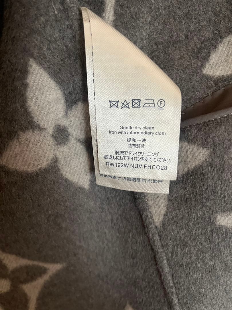 ヴィトン ウール コート 38レディース グレー モノグラム
