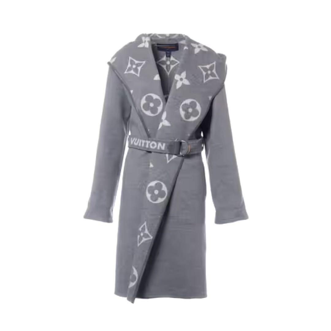 ヴィトン ウール コート 38レディース グレー モノグラム