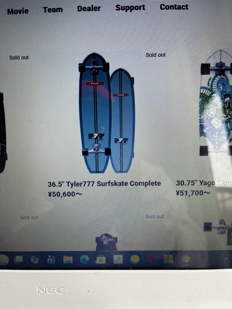 カーバーTYLER 777Surfskate Complete 36.5
