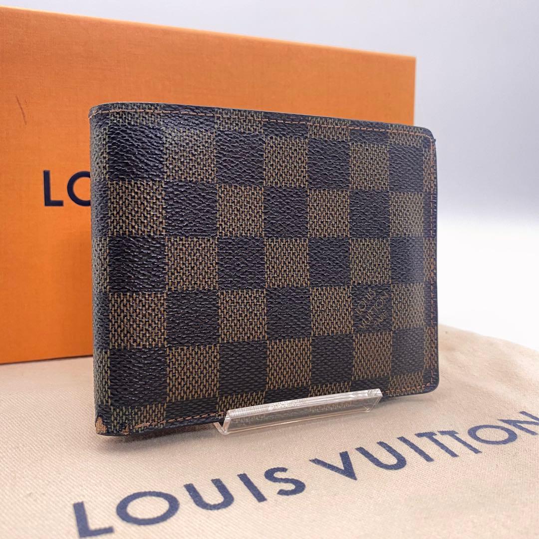 ルイヴィトン ダミエ ダミエ柄 ポルトフォイユ フロリン メンズ 二つ折り財布