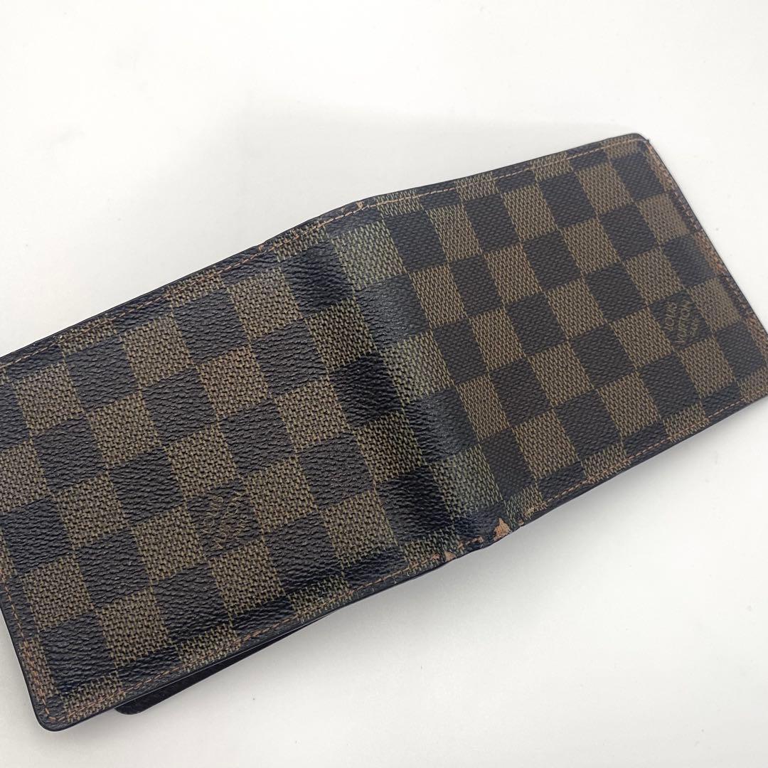 ルイヴィトン ダミエ ダミエ柄 ポルトフォイユ フロリン メンズ 二つ折り財布