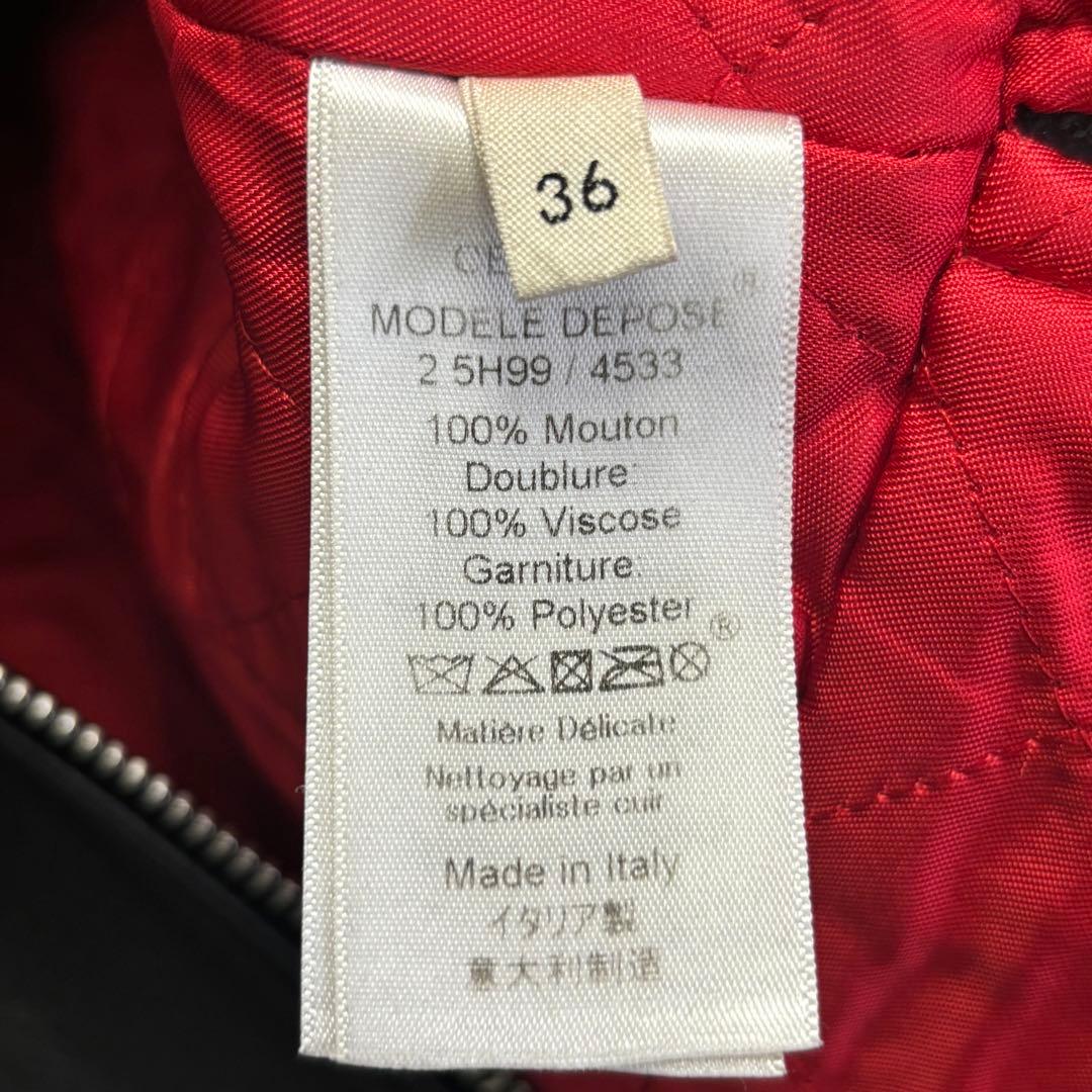 極美品 CELINE ライダース レザージャケット 36 フィービー期