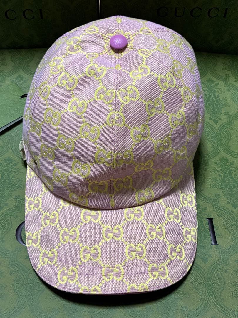【新品】GUCCI グッチ キャップ ピンク Lサイズ