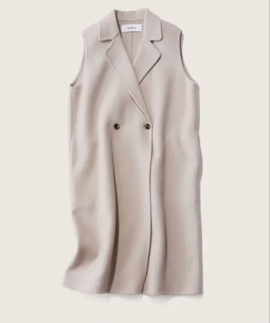 ソージュ　SOEJU ウールリバーロングジレ