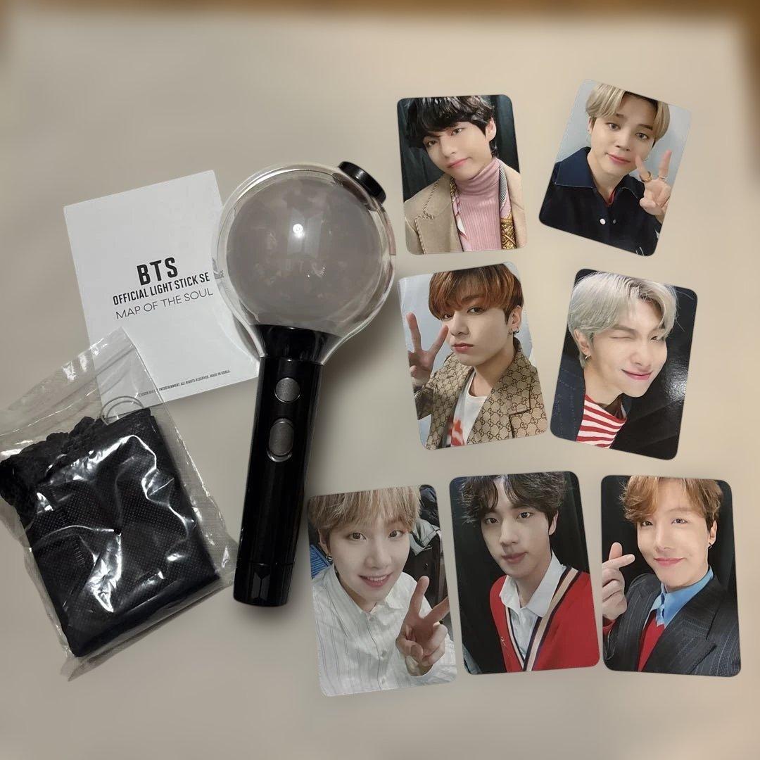 【新品未使用】BTS ペンライト アミボムVer.4 メンバーのトレカ付き