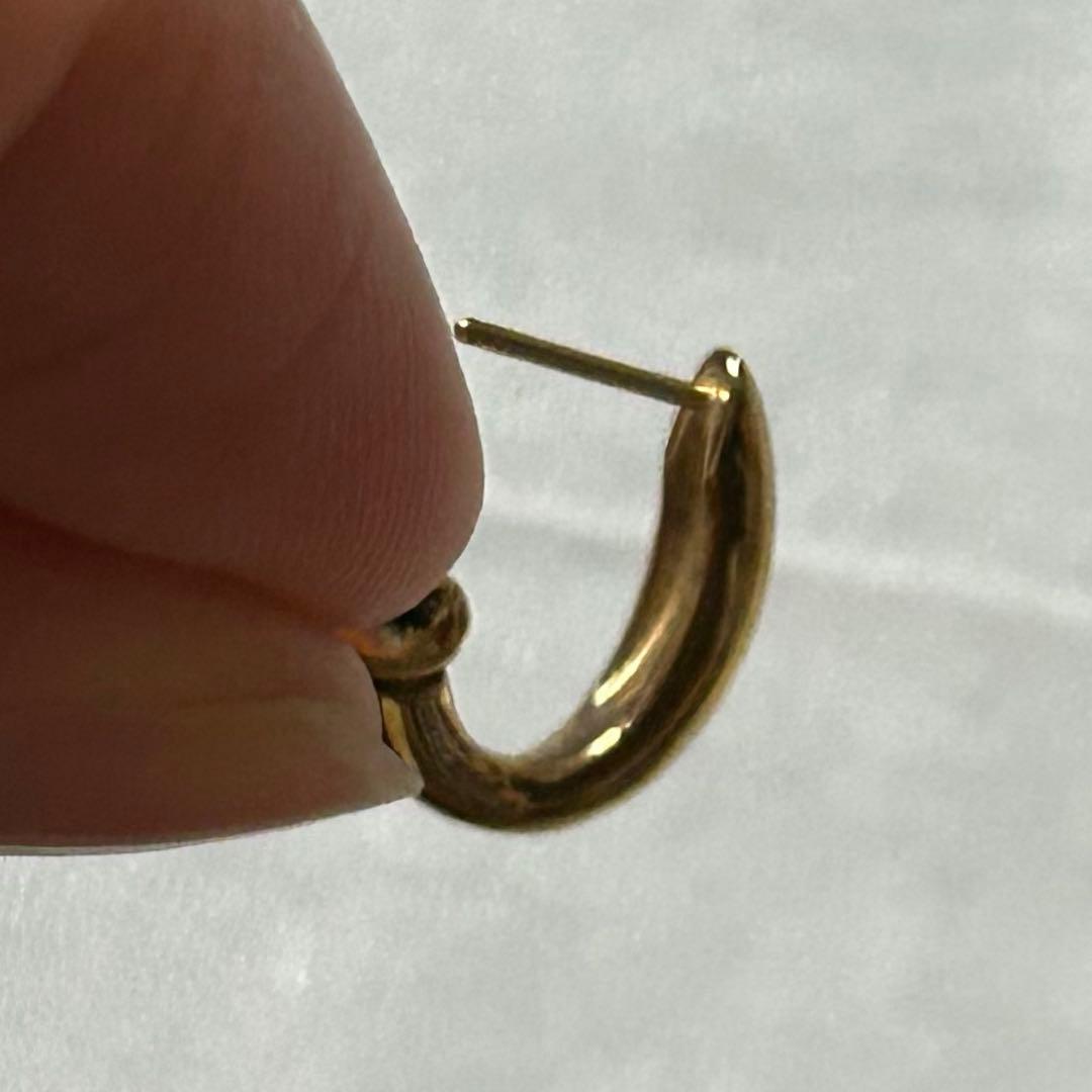 美品　ete チャンキーハグピアス　イエローゴールド　シルバー925 両耳