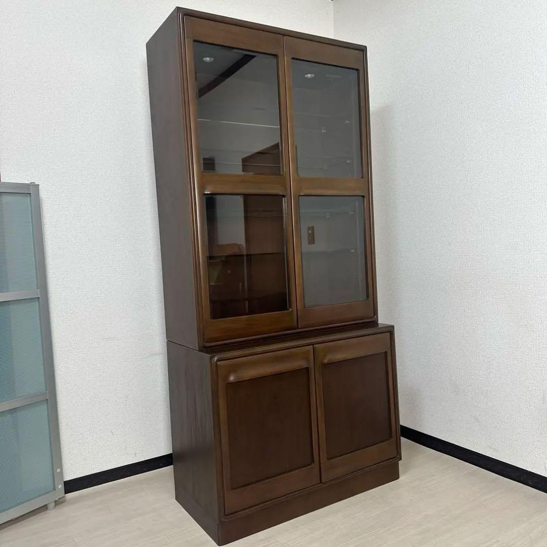 【訳あり】カリモク ドマーニ 希少品 飾り棚 キュリオケース 本棚 i4※