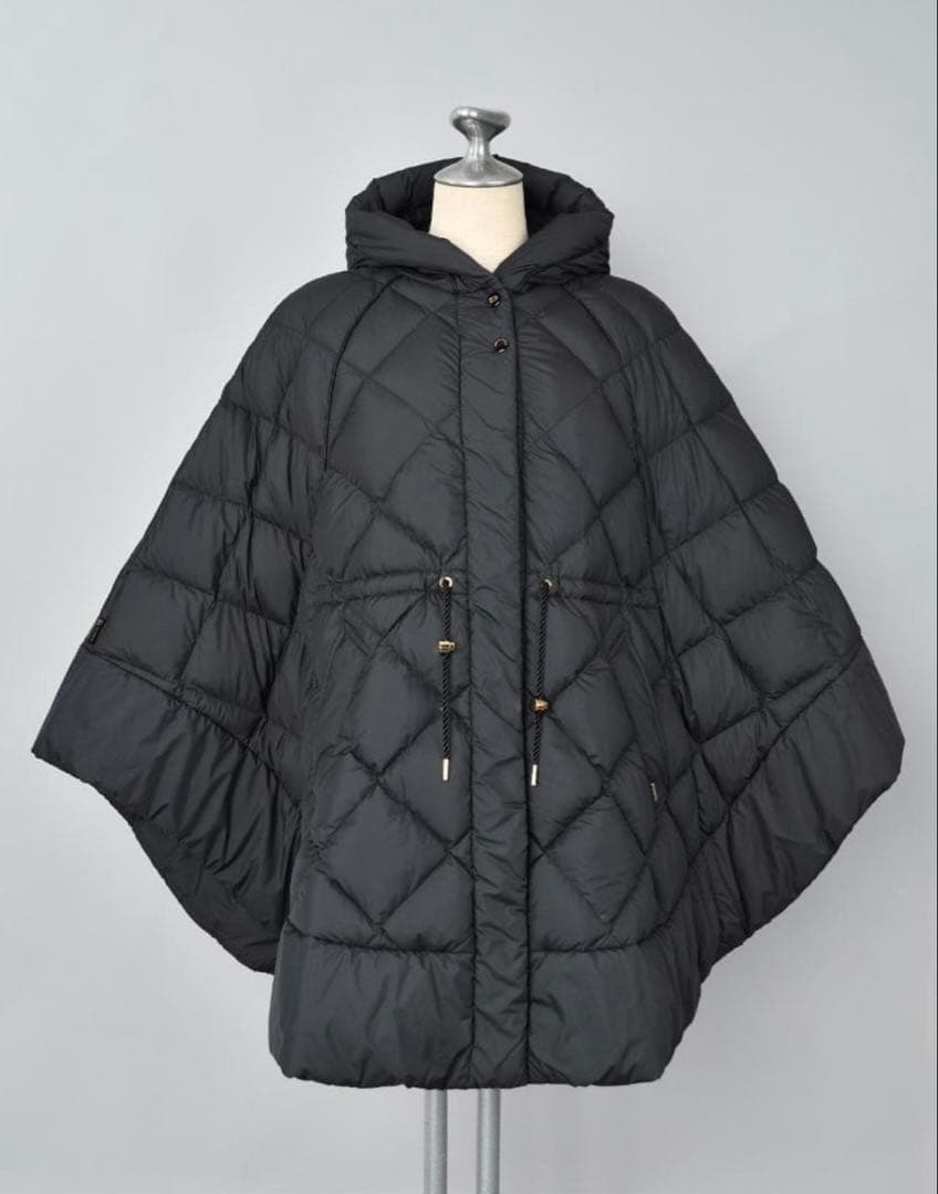 【美品】WoolrichエリスケープダウンポンチョSMブラック