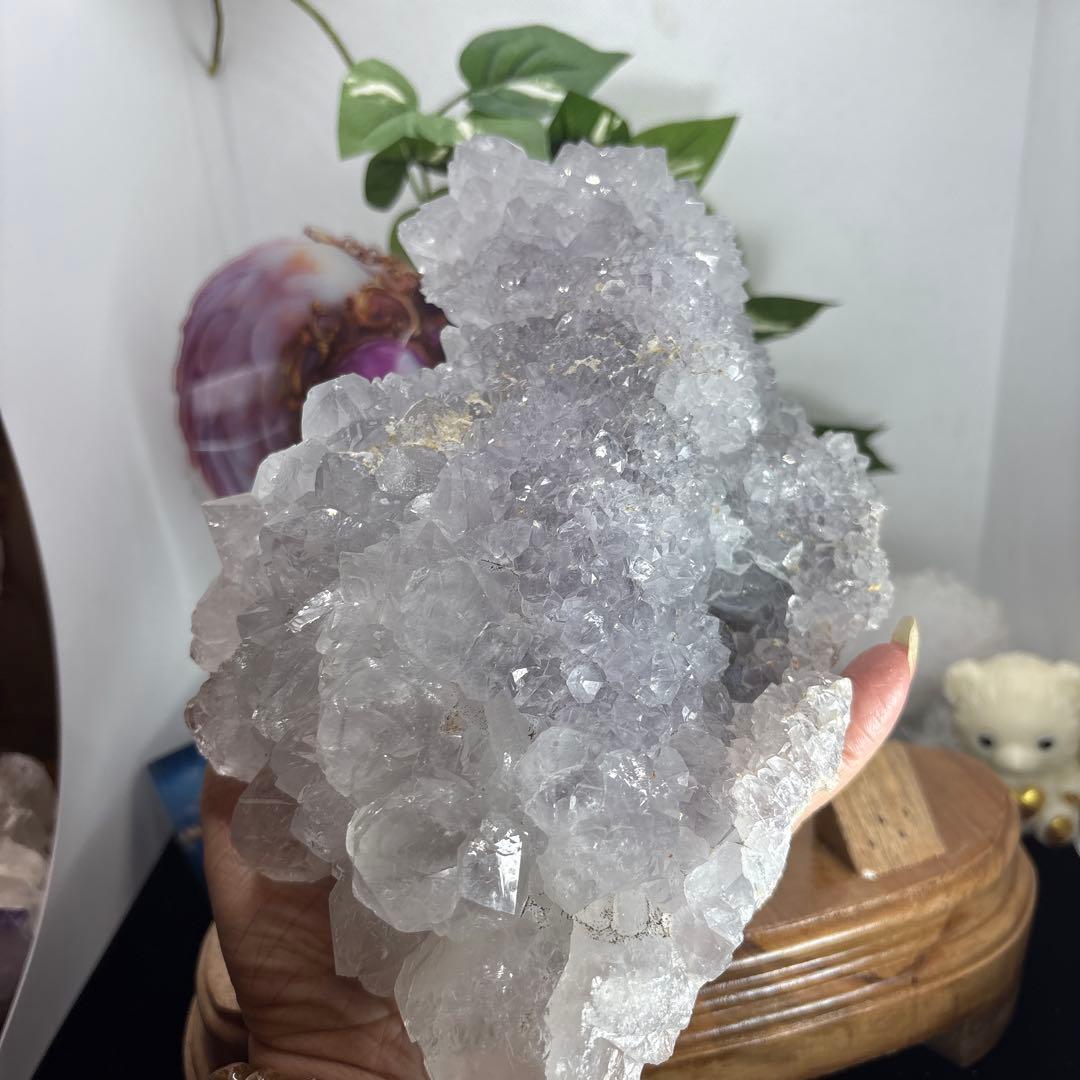 ウルグアイ産ホワイトアメジスト♡ラベンダーアメジスト♡クラスター♡1.8kg超え