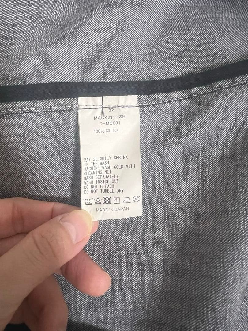 【けん様】MACKINTOSH グレー ステンカラーコート　サイズ32