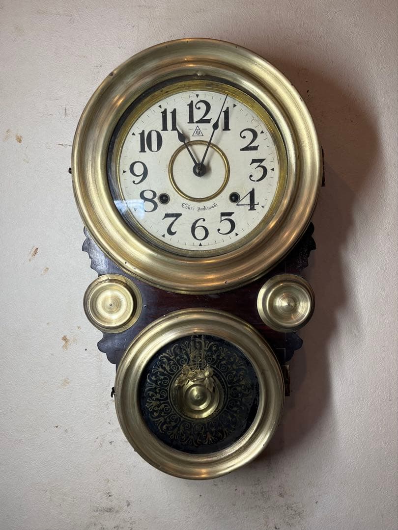 四つ丸　だるま時計　柱時計　古時計　振り子　レトロ　ゼンマイ　ボンボン　精工舎