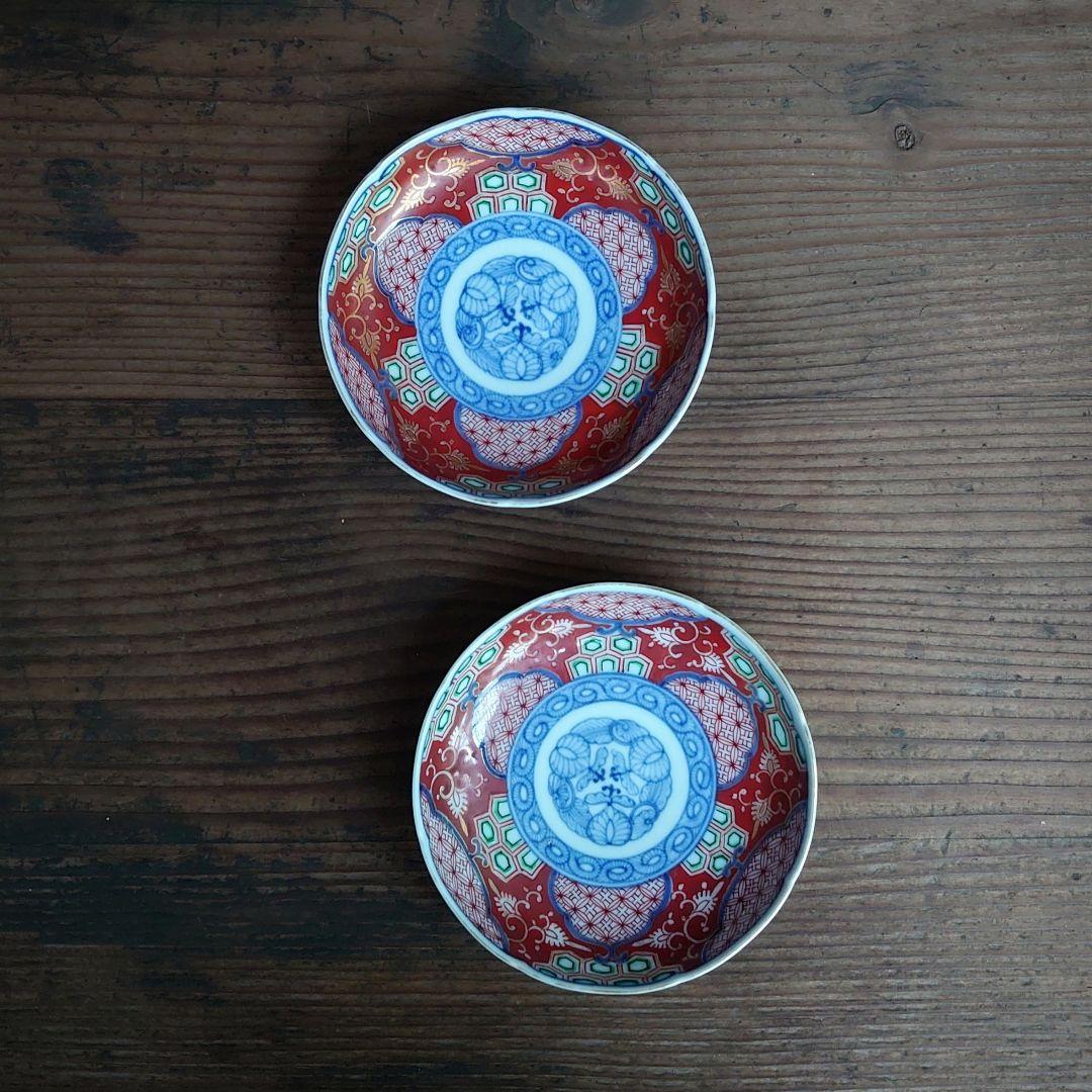 【ご成約】古伊万里 赤絵金彩 花文 なます皿と骨董の器 おまとめ