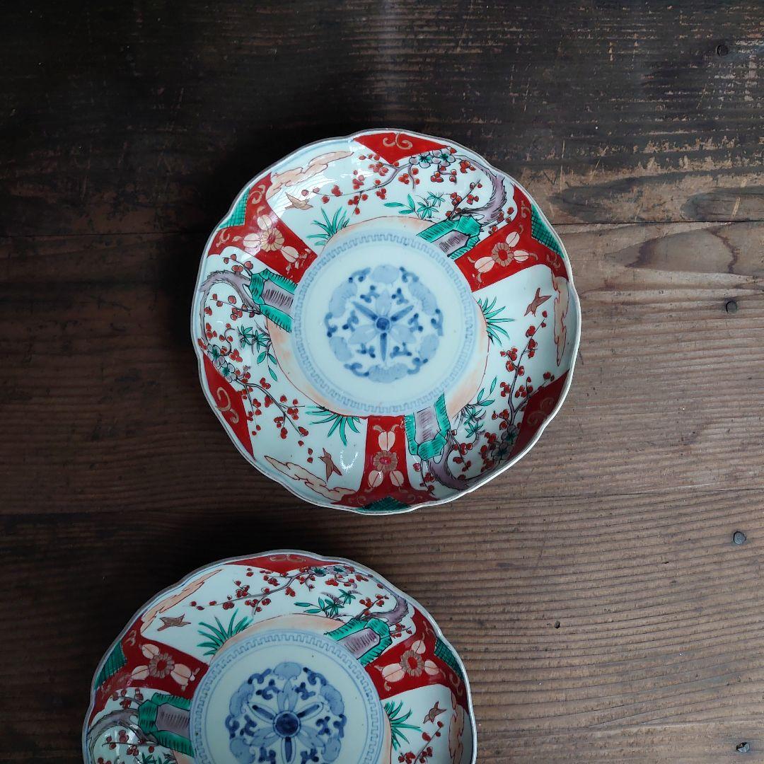 【ご成約】古伊万里 赤絵金彩 花文 なます皿と骨董の器 おまとめ